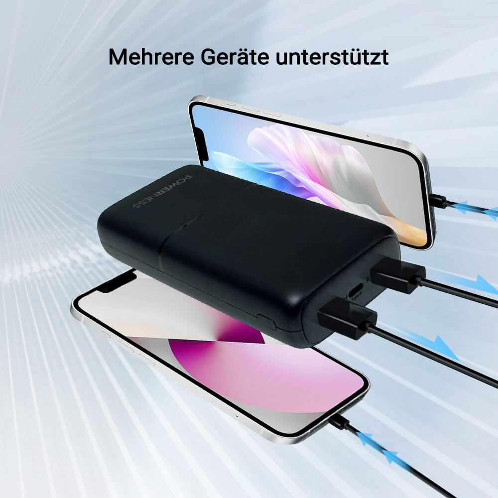 Powerness Hiker U72 Power Bank Geräteunterstützung