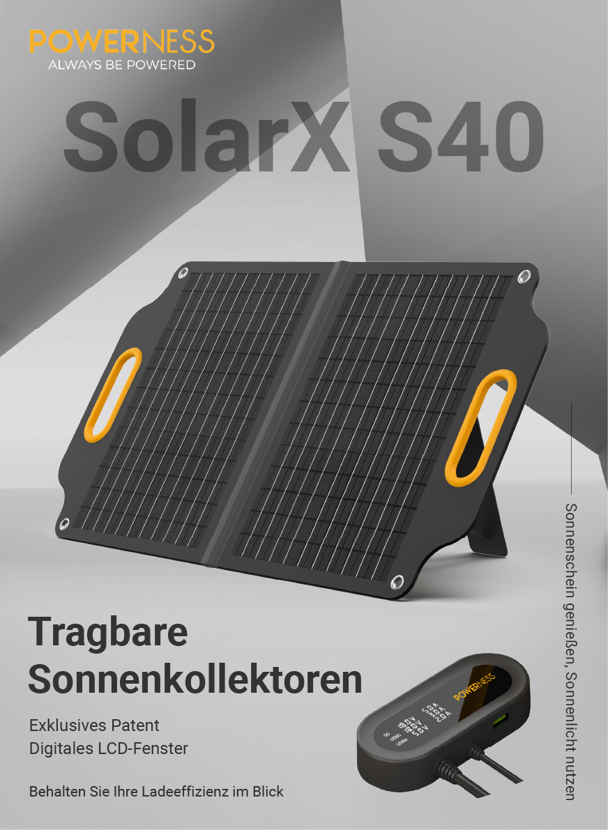 Powerness SolarX S40 Tragbares Solarmodul
